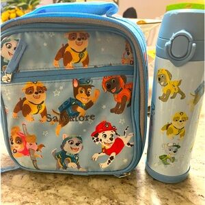 Pottery barn paw, patrol lunchbox, and thermos